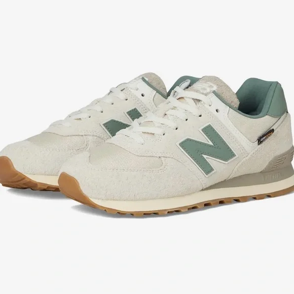 Brand new New Balance retro lifestyle sneakers featuring a cream suede and mesh New Balance Women main image 4